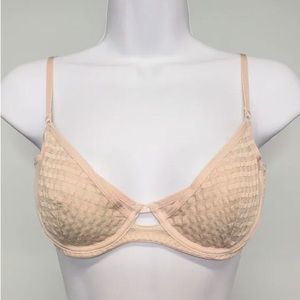 Free People Peachy Mesh Checkered Bralette | 32DD